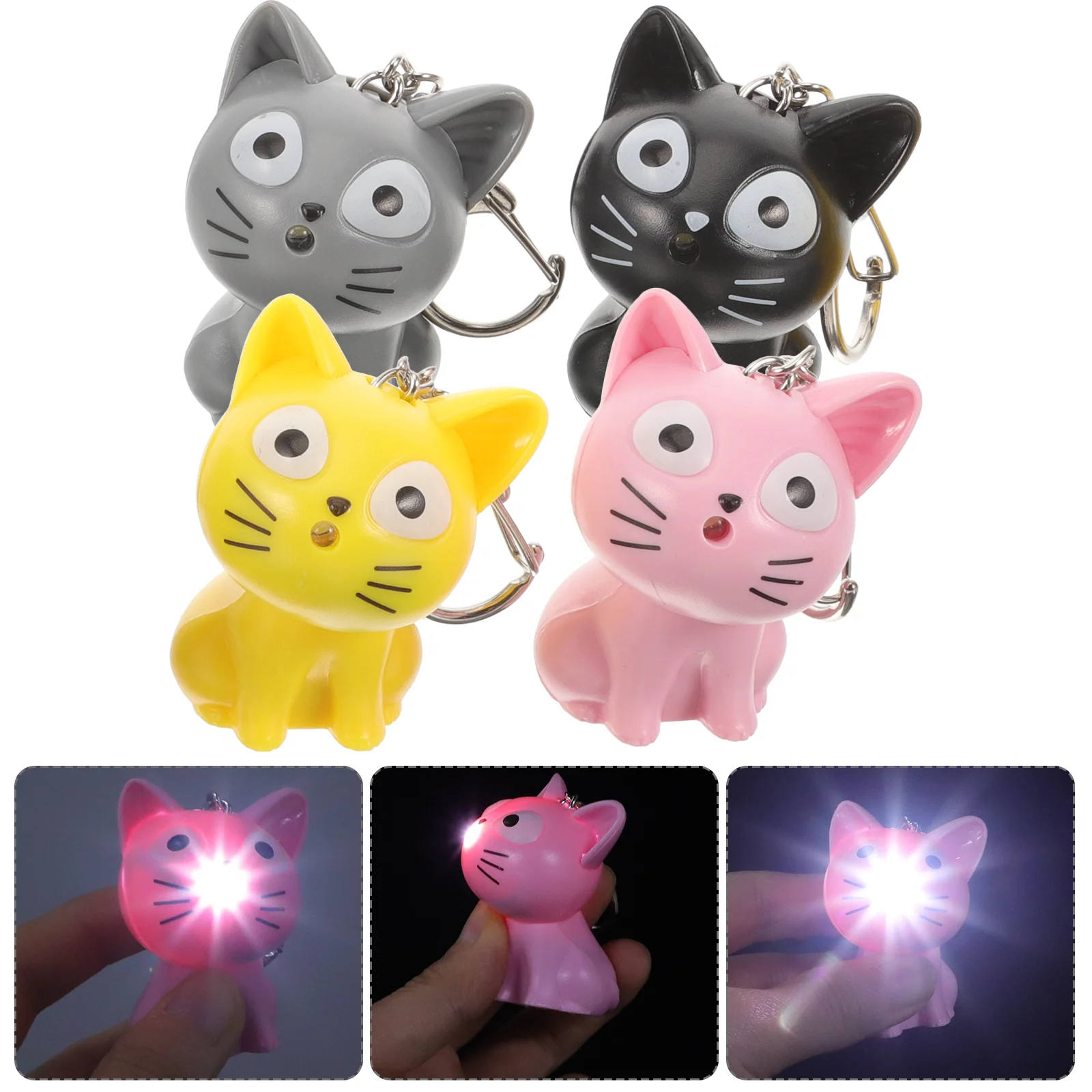 4 Pcs Cheese Cat Keychain Keychains Small Sound Keyring Metal Child Cartoon for Bags
4 Pcs Cheese Cat Keychain Keychains Small Sound Keyring Metal Child Cartoon for Bags
