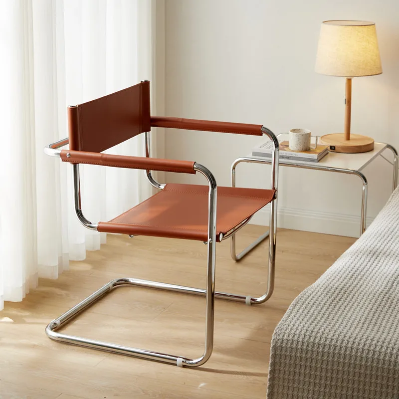 

Ленивые стулья для гостиной из синтетической кожи, металлические роскошные стулья для гостиной, современные расслабляющие стулья, домашняя мебель WK