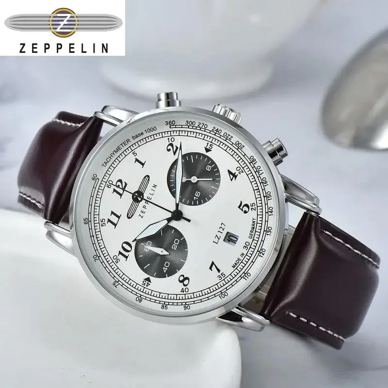 

ZEPPELIN Owl Dial Luxury Designer Men's Watch Business Casual Waterproof Leather Watch Trendy Watch Relogio Masculino