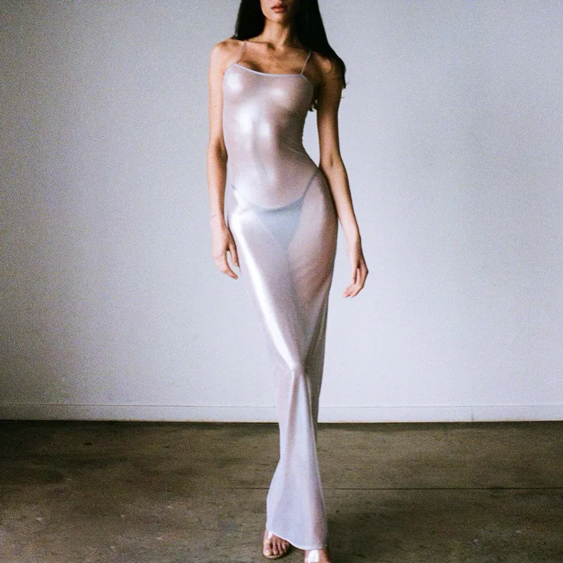 Night Club See Through Maxi Dress Women Sexy Strappy Dresses Body-shaping Vestido Female Stunning Hipster Attirewear Clothing
Night Club See Through Maxi Dress Women Sexy Strappy Dresses Body-shaping Vestido Female Stunning Hipster Attirewear Clothing