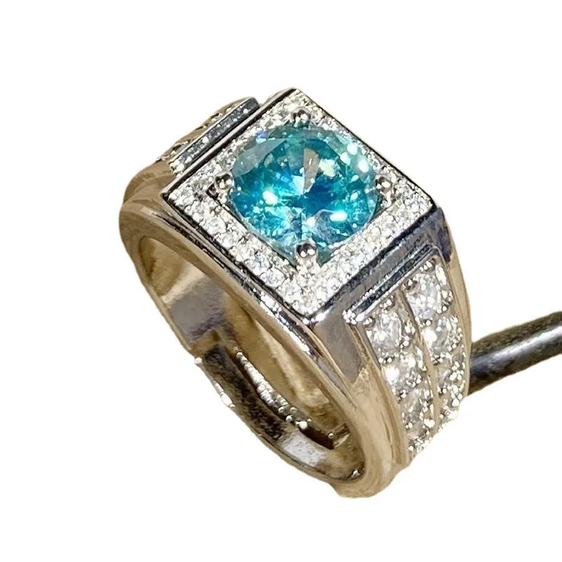 SALONGFANG Fashion Silver Men's Rings Long Rectangle Emerald Pave Diamond Ring For Men Luxury Cubic Zirconia Wedding Rings
SALONGFANG Fashion Silver Men's Rings Long Rectangle Emerald Pave Diamond Ring For Men Luxury Cubic Zirconia Wedding Rings