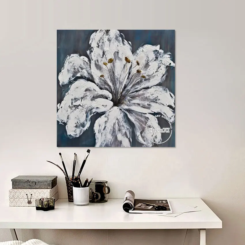 Big Size White Lotus Flower Wall Poster Abstract Acrylic Painting Abstract Handmade Luxury Canvas Artwork For Hotel Decor 
Big Size White Lotus Flower Wall Poster Abstract Acrylic Painting Abstract Handmade Luxury Canvas Artwork For Hotel Decor