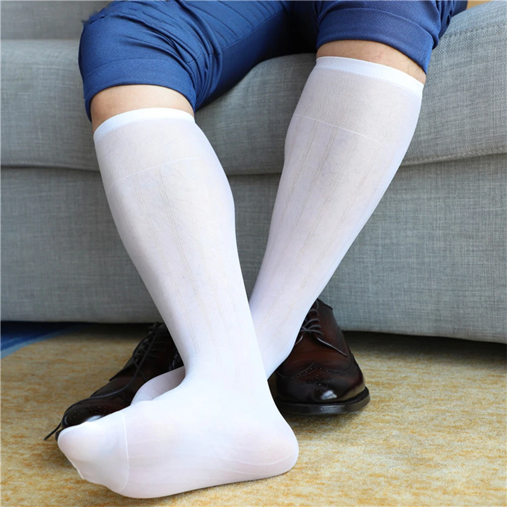 Men Dress Tube Socks Sexy Sheer Stockings Knee High Long Striped Silk Ultra Thin Transparent Formal Erotic Business Socks
Men Dress Tube Socks Sexy Sheer Stockings Knee High Long Striped Silk Ultra Thin Transparent Formal Erotic Business Socks