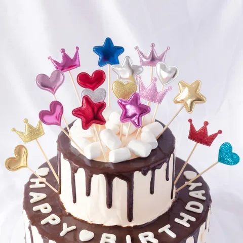 100pcs Cupcake Toppers Mini Heart Star Crown Birthday Cake Topper Decorating Kids Wedding Party Decorations Baby Shower Favors
100pcs Cupcake Toppers Mini Heart Star Crown Birthday Cake Topper Decorating Kids Wedding Party Decorations Baby Shower Favors