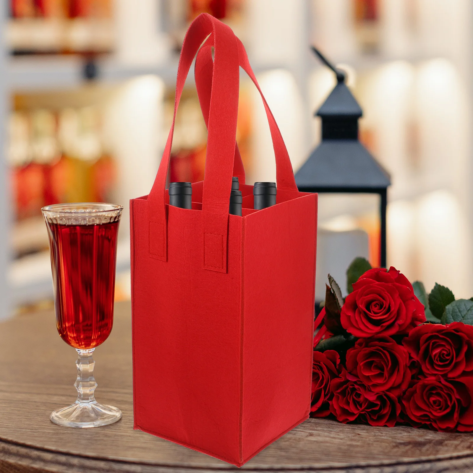 4 Bottle Wine Carrier Tote Wine Tote Bag Divider Handle Felt Wine Storage Tote Bag Reusable Grocery Bags Portable Wine Carrier 
4 Bottle Wine Carrier Tote Wine Tote Bag Divider Handle Felt Wine Storage Tote Bag Reusable Grocery Bags Portable Wine Carrier