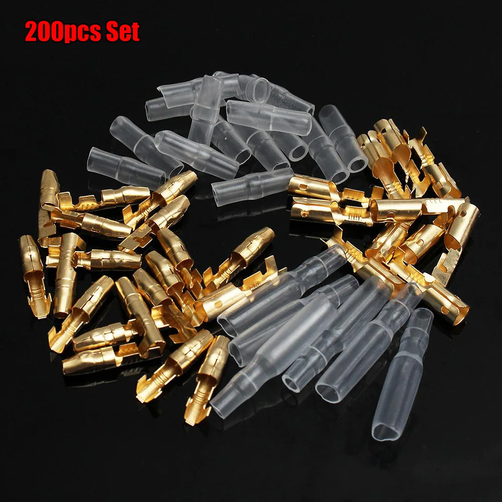 200pcs/Set 3.9mm Male Female Motorcycle Bullet Connector Socket Classic Terminals For Cable Wire Of 1.0mm To 2.5mm
200pcs/Set 3.9mm Male Female Motorcycle Bullet Connector Socket Classic Terminals For Cable Wire Of 1.0mm To 2.5mm
