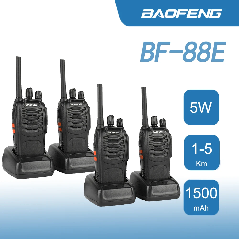 

Baofeng BF-88E Walkie Talkie 4Pcs/Pack PMR European Frequency Outdoor Hotel Indoor Wireless Handheld Interphone