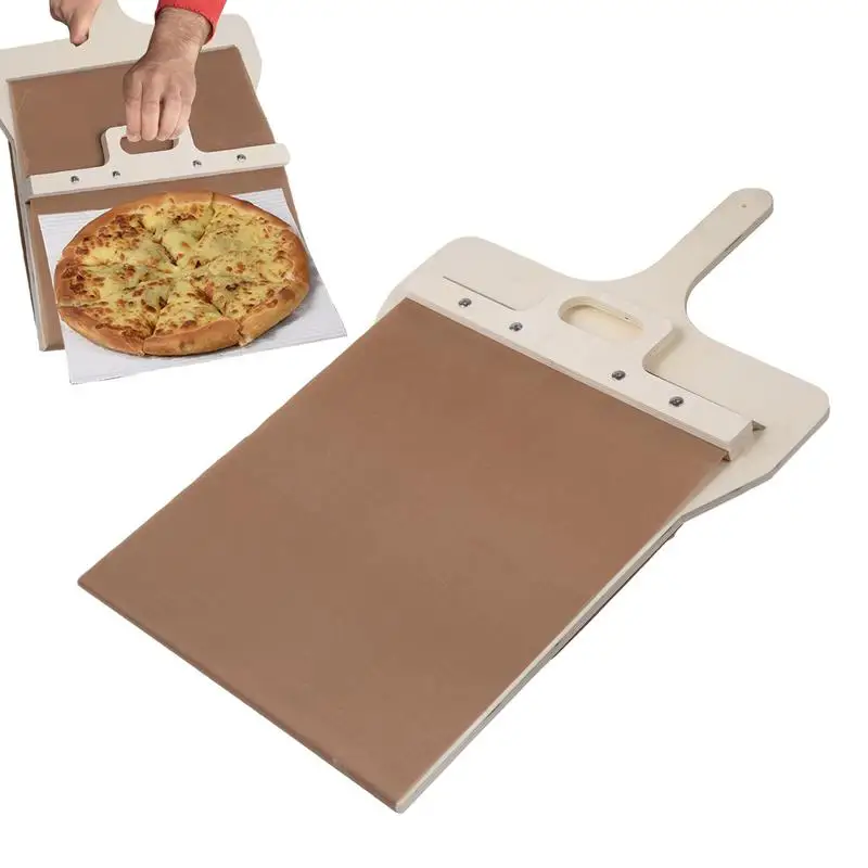 

Новая скользящая Лопата для пиццы, деревянная лопатка для пиццы с ручкой, лопатка для гладкой переноски, кухонные гаджеты, инструменты для выпечки пиццы