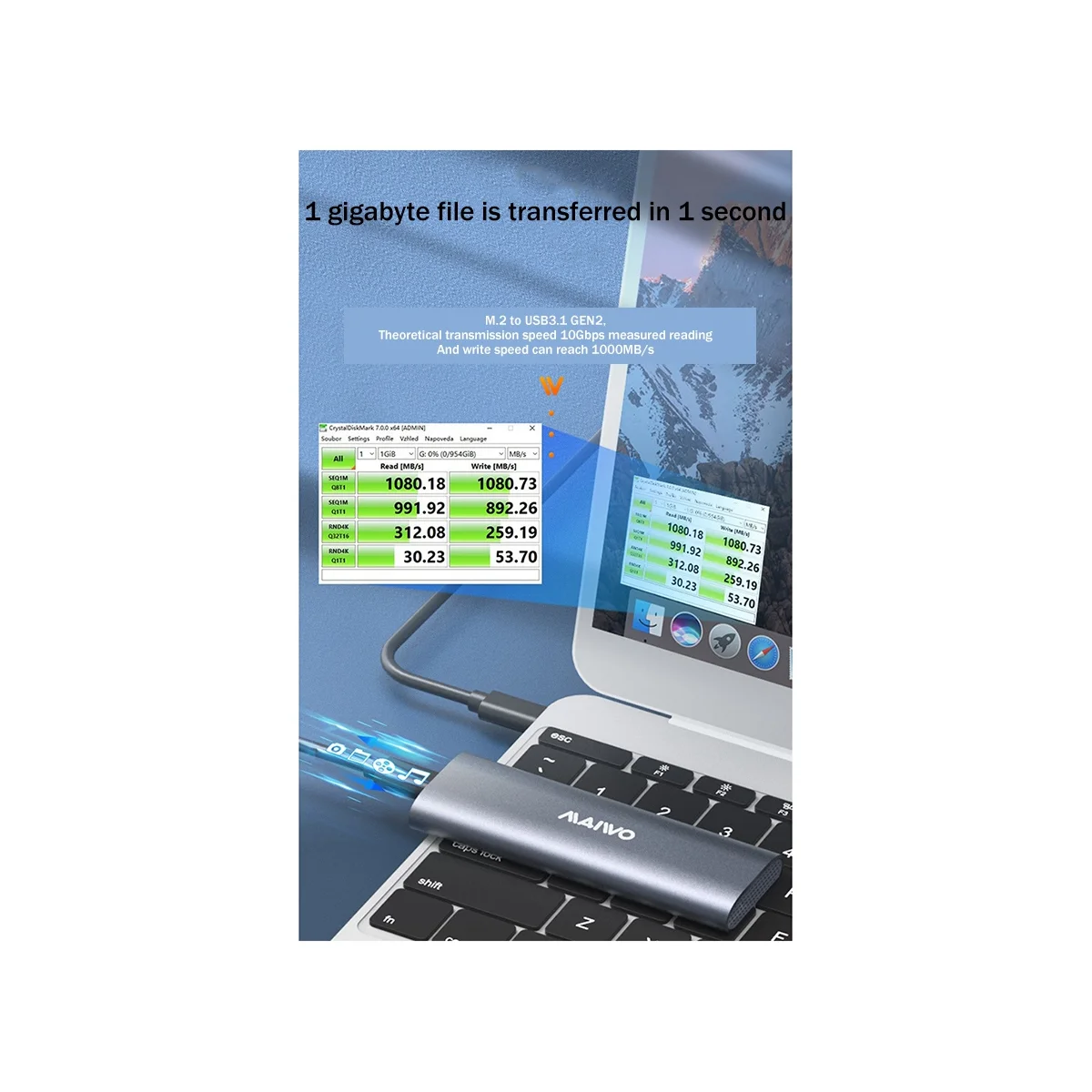 Жесткий диск MAIWO M.2 SATA, NVME, два протокола
Жесткий диск MAIWO M.2 SATA, NVME, два протокола