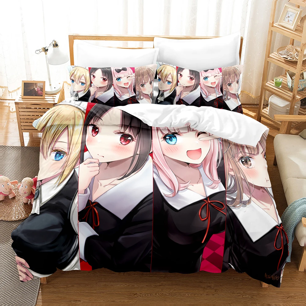 Cartoons Kaguya-sama: Love Is War Bedding Duvet Cover With Pillowcase Household Bedroom Decoration Set,Singles/Double/Queen Size
Cartoons Kaguya-sama: Love Is War Bedding Duvet Cover With Pillowcase Household Bedroom Decoration Set,Singles/Double/Queen Size