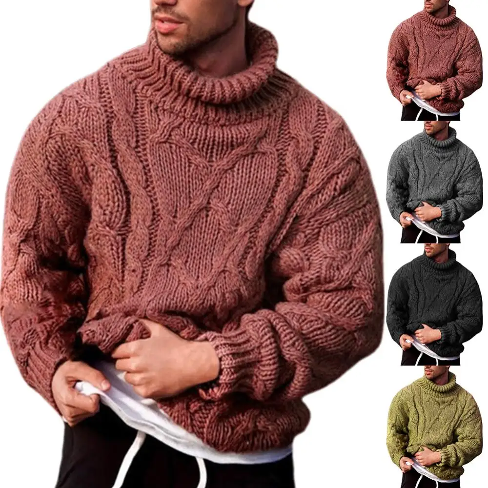 Fashion Sweater Cotton Warm Men Slim Fit Solid Color Pullover Winter Autumn Men's Twist Braid Knit Turtle-Neck Jumper свитер
Fashion Sweater Cotton Warm Men Slim Fit Solid Color Pullover Winter Autumn Men's Twist Braid Knit Turtle-Neck Jumper свитер