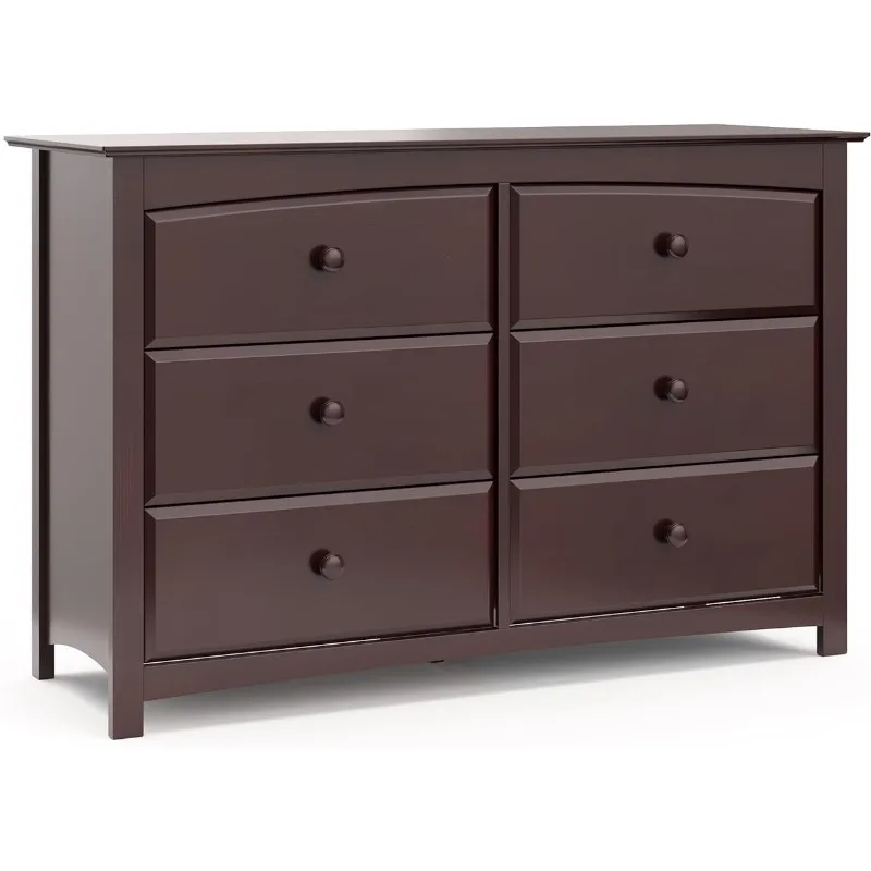 

Storkcraft Kenton 6 Drawer Double Dresser (Espresso) – Dresser for Kids Bedroom, Nursery Dresser Organizer, Dressers