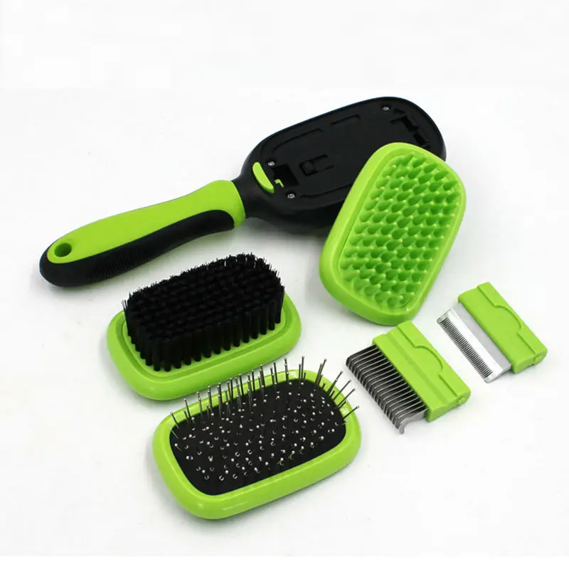KUDI 5 in 1 Pet Hair Grooming Set Dogs Cats Shedding Mats Dematting Massage Bath Bristle And Pin Brush Self Cleaning Comb
KUDI 5 in 1 Pet Hair Grooming Set Dogs Cats Shedding Mats Dematting Massage Bath Bristle And Pin Brush Self Cleaning Comb