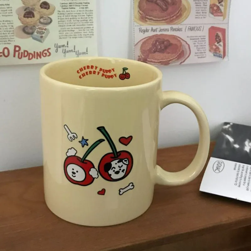 Cherry Puppy Coffee Cup Cute Retro Ceramic Mug Milk Juice Tea Water Cups Student Couple Birthday Gift Ins Coffee Mugs
Cherry Puppy Coffee Cup Cute Retro Ceramic Mug Milk Juice Tea Water Cups Student Couple Birthday Gift Ins Coffee Mugs