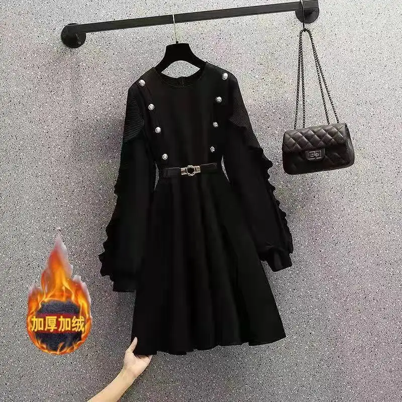 Женское платье с расклешенным рукавом, однотонное плотное платье с французским животом для отдыха, модель V444 на осень
Женское платье с расклешенным рукавом, однотонное плотное платье с французским животом для отдыха, модель V444 на осень