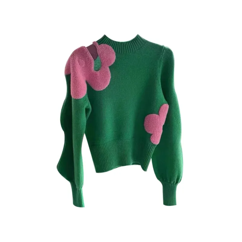 Fairycore Autumn Contrast Color Floral Patchwork Women Sweaters O Neck Long Sleeve Pullovers Sweet Chic Fashion Jumpers
Fairycore Autumn Contrast Color Floral Patchwork Women Sweaters O Neck Long Sleeve Pullovers Sweet Chic Fashion Jumpers