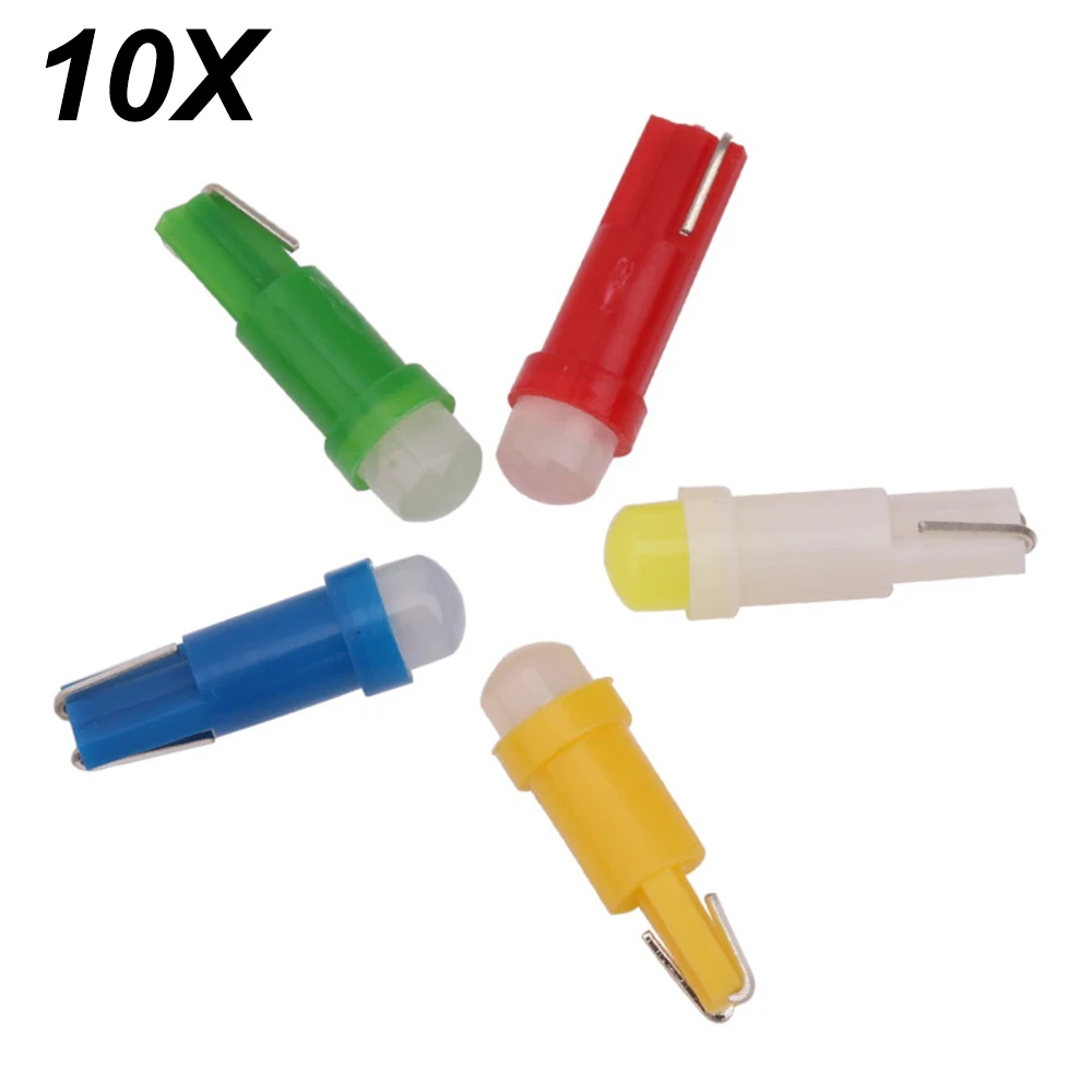 10PCS W1.2W Socket T5 LED 12V Car Auto Side Wedge Dashboard Gauge Instrument Light Lamp Bulb Ice Blue Red Green Yellow
10PCS W1.2W Socket T5 LED 12V Car Auto Side Wedge Dashboard Gauge Instrument Light Lamp Bulb Ice Blue Red Green Yellow
