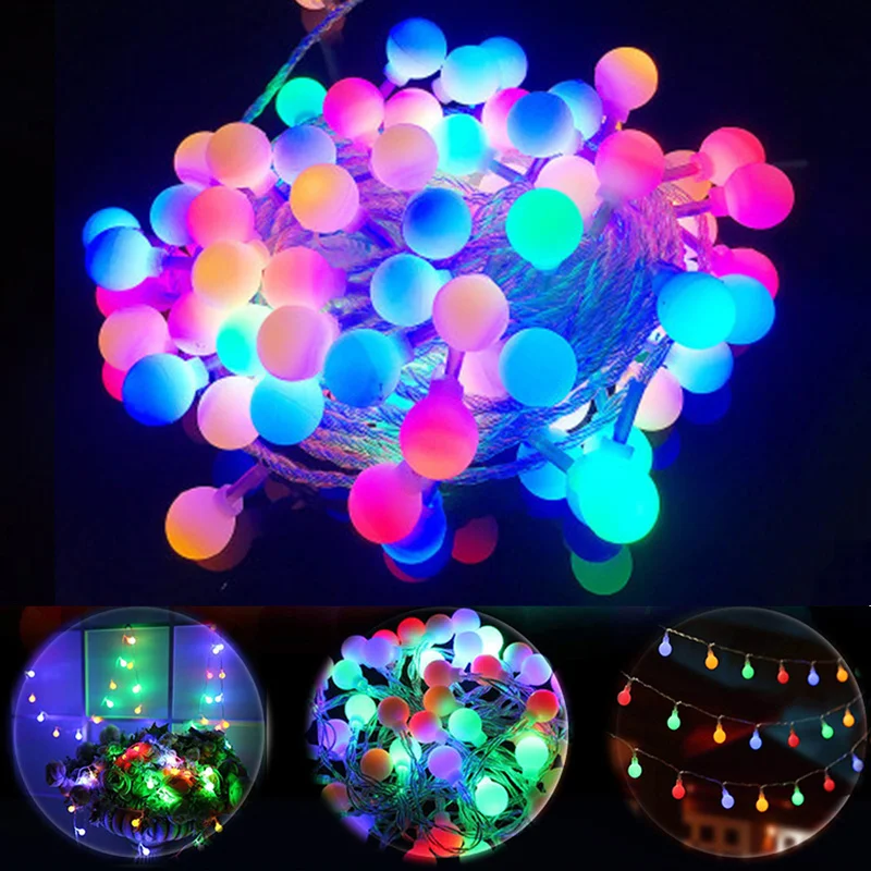 

Battery Powered LED Round Ball Fairy Lights Outdoor 3M/6M/10M Christmas Garden Garland String Light for Room Wedding Party Decor