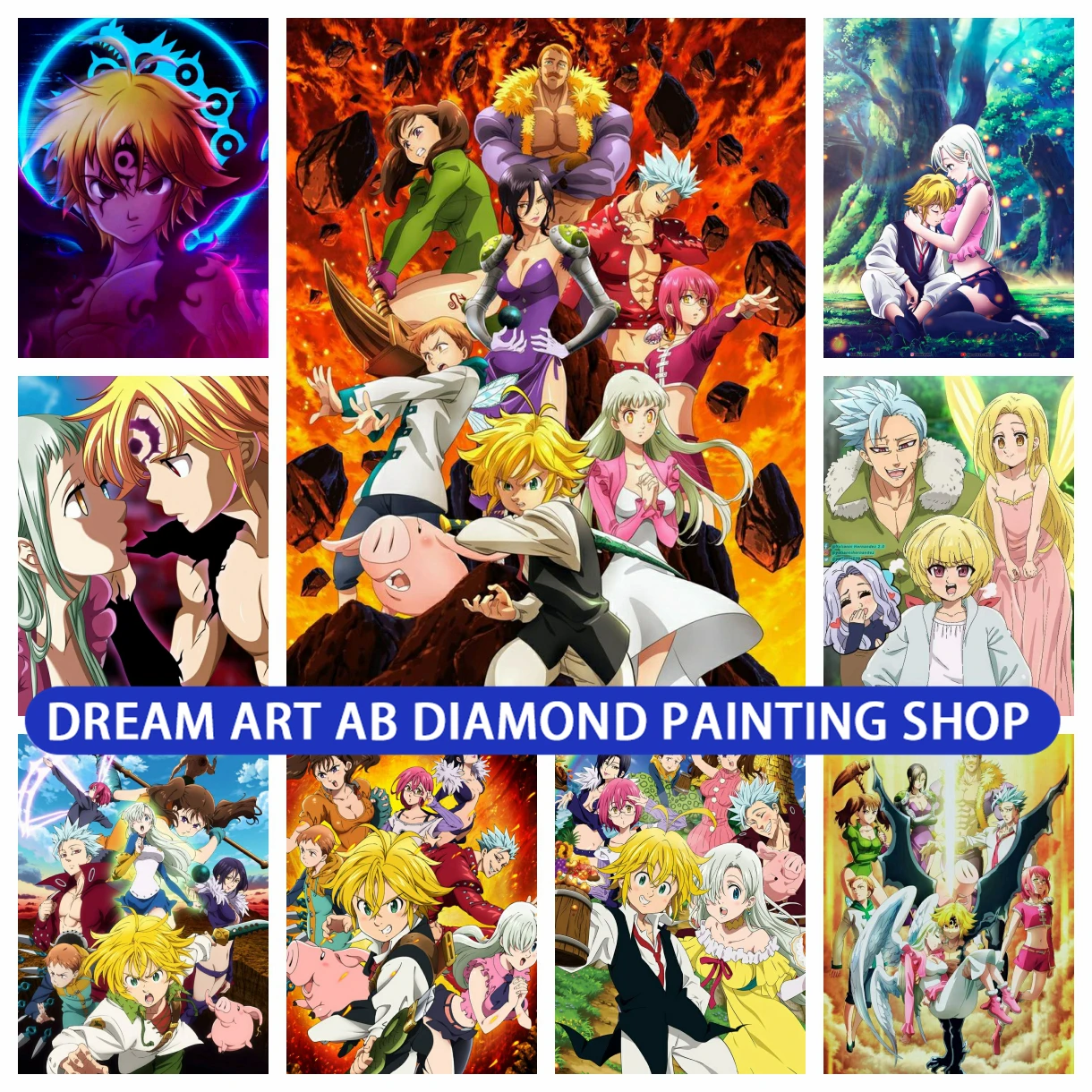 5D DIY AB Diamond Painting Embroidery The Seven Deadly Sins Wall Sticker Ban/Meliodas Cross Stitch Anime Interior Decoration
5D DIY AB Diamond Painting Embroidery The Seven Deadly Sins Wall Sticker Ban/Meliodas Cross Stitch Anime Interior Decoration