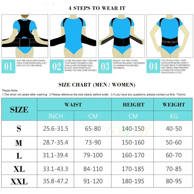 Support Adjustable Back Magnetic Slouching Brace Shoulder Therapy Belt Posture Corrector
Support Adjustable Back Magnetic Slouching Brace Shoulder Therapy Belt Posture Corrector