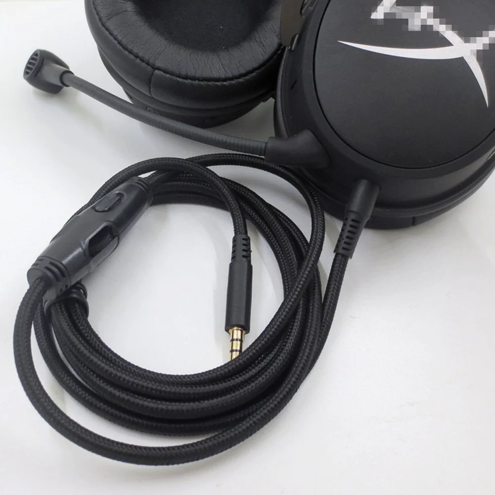 Braided Replacement Cable Extension Cord With Volume Control Mic Mute For Kingston HyperX Cloud Alpha Mix Gaming Headsets Braided Replacement Cable Extension Cord With Volume Control Mic Mute For Kingston HyperX Cloud Alpha Mix Gaming Headsets