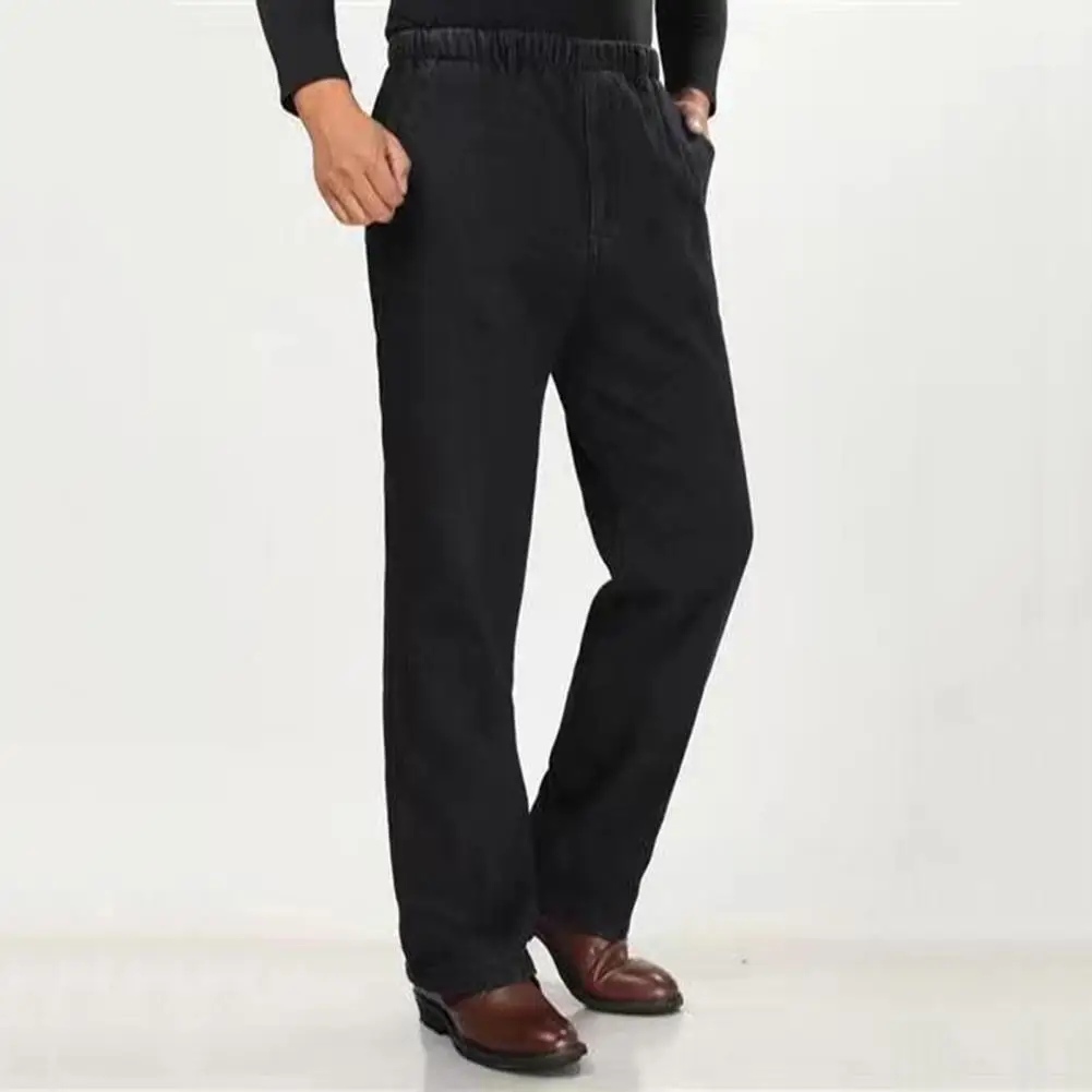 Stretch Fabric Men Jeans Mid-aged Father's Slim Fit Elastic Waist Jeans with High Waist Pockets Ankle-length Design for Casual
Stretch Fabric Men Jeans Mid-aged Father's Slim Fit Elastic Waist Jeans with High Waist Pockets Ankle-length Design for Casual