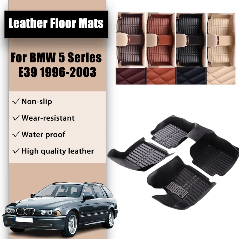 LHD Car Mats Leather For BMW 5 Series E39 1996-2003 525i Sedan Floor Mats Supplies Carpets Interior Spare Parts Car accessories
LHD Car Mats Leather For BMW 5 Series E39 1996-2003 525i Sedan Floor Mats Supplies Carpets Interior Spare Parts Car accessories