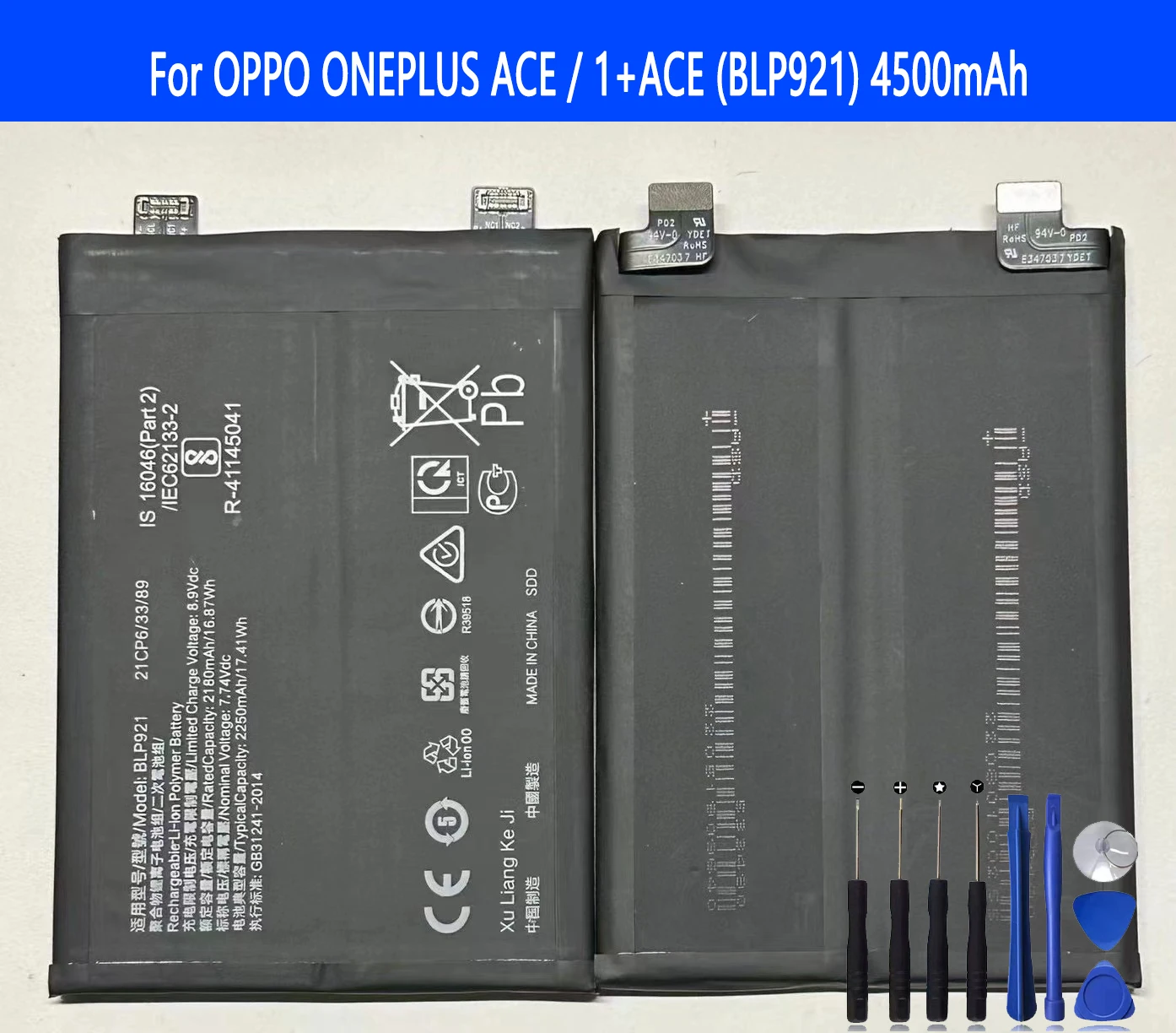 

BLP921 Battery For OPPO ONEPLUS ACE / 1+ACE Repair Part Original Capacity Phone Batteries Bateria