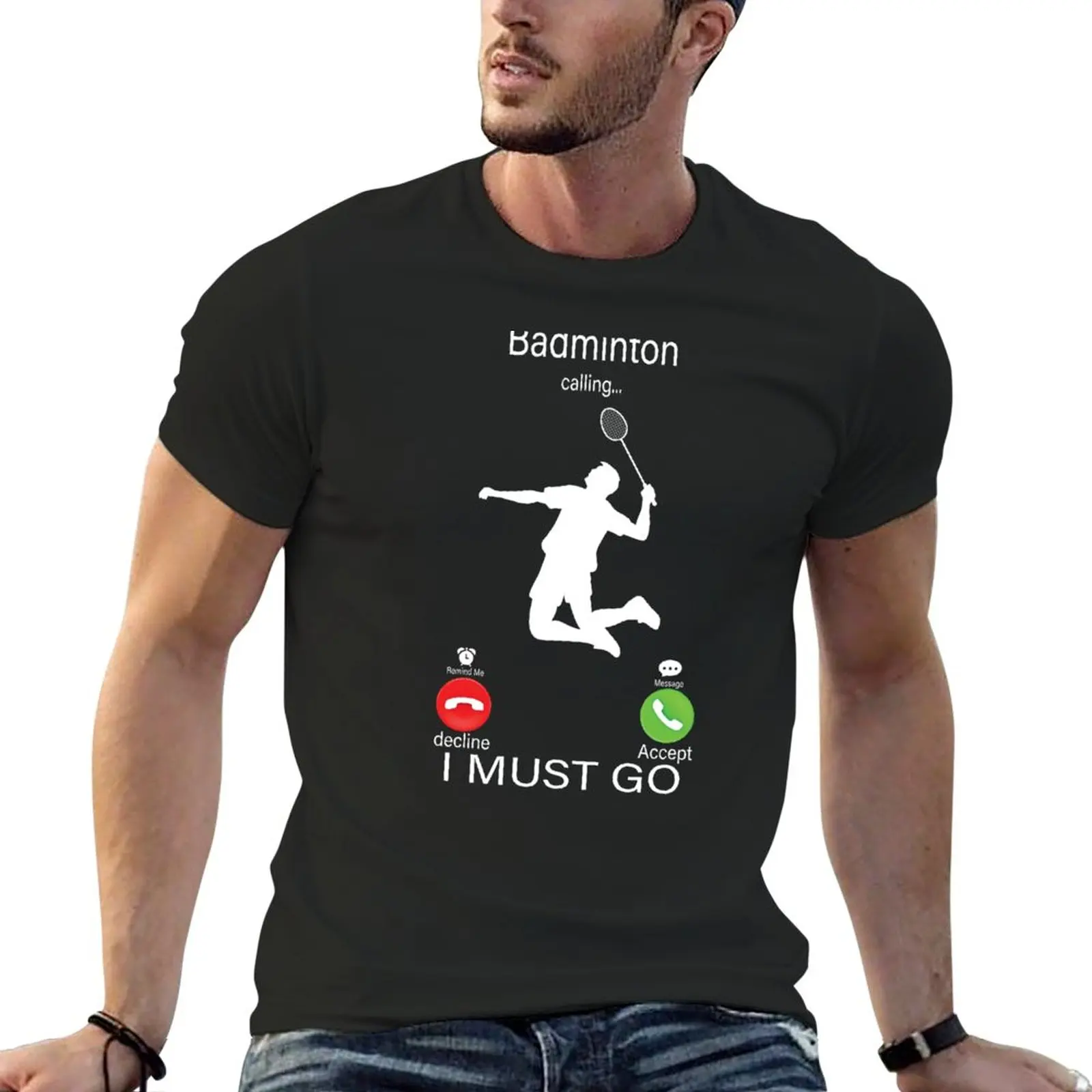 

Футболка для бадминтона с надписью «Is call And I Must Go», эстетическая одежда, футболка, мужские Графические футболки, хип-хоп