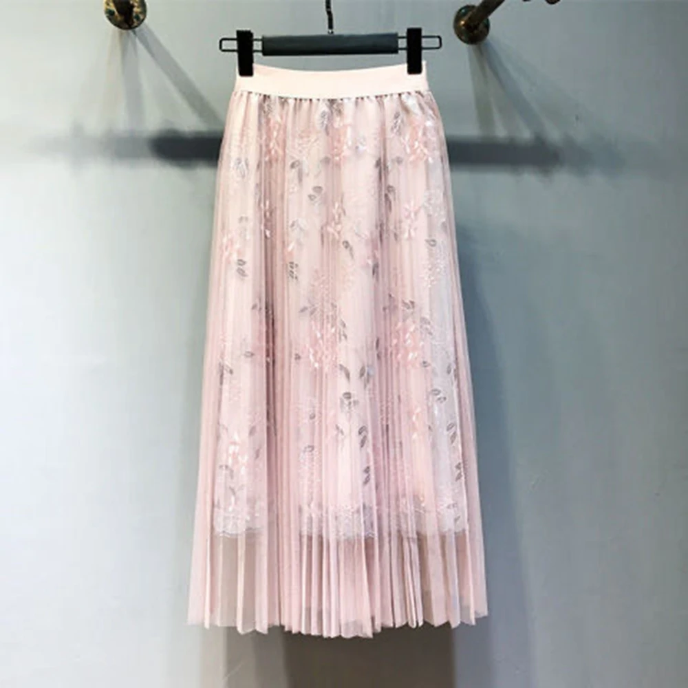Sweet Elegant Flower Printed A-line Pleated Long Skirts Women Summer Korean Fashion Floral Skirt Streetwear Elastic Waist Skirts
Sweet Elegant Flower Printed A-line Pleated Long Skirts Women Summer Korean Fashion Floral Skirt Streetwear Elastic Waist Skirts