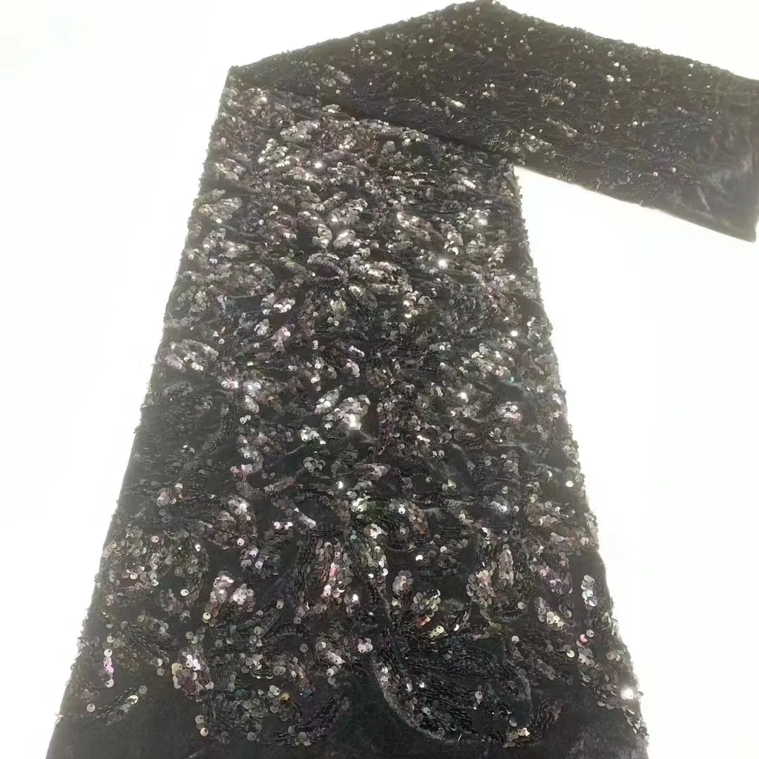 Black African Lace Fabric Embroidered Nigerian Mesh Sequin Laces Fabric High Quality French Tulle Lace Fabric With Sequins 5yard
Black African Lace Fabric Embroidered Nigerian Mesh Sequin Laces Fabric High Quality French Tulle Lace Fabric With Sequins 5yard