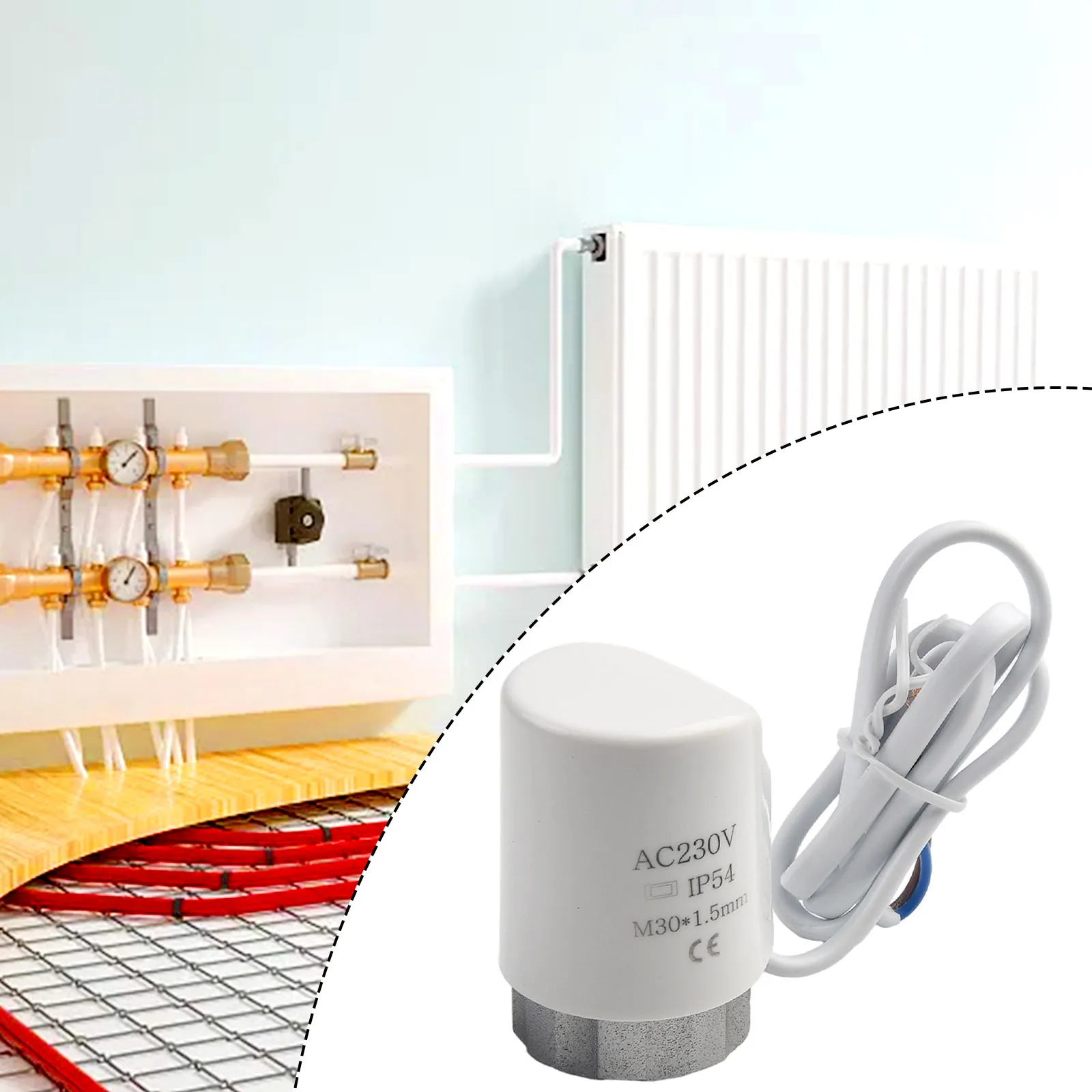 Electrothermal Actuator For Floor Electric Heating Radiator Valve Temperature Control Accessories Energy Saving M30x1.5 AC230V
Electrothermal Actuator For Floor Electric Heating Radiator Valve Temperature Control Accessories Energy Saving M30x1.5 AC230V