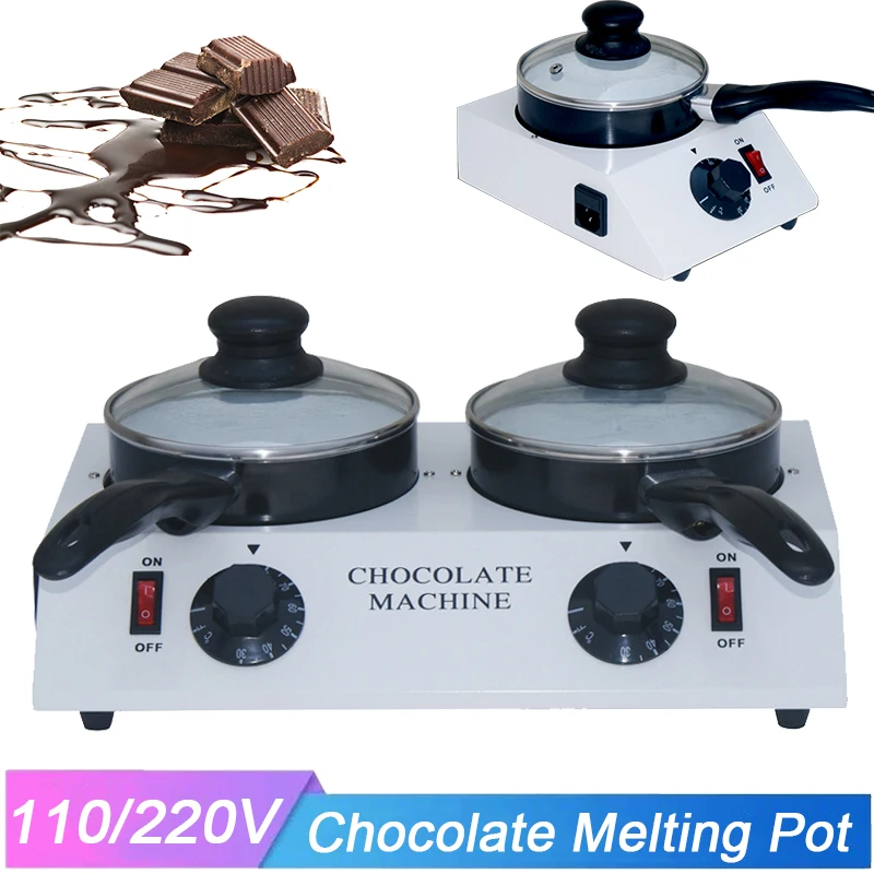 Single/Double Pot Household Warmer Fondue Melter Machine Chocolate Melting Dipping Pot DIY Candy Cheese Butter Heater 110/220V
Single/Double Pot Household Warmer Fondue Melter Machine Chocolate Melting Dipping Pot DIY Candy Cheese Butter Heater 110/220V