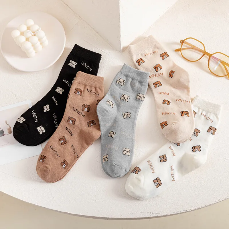 Women Cute Cartoon Bear Breathable Cotton Socks Kawaii Animal Head Korean Style Japanese Fashion Female Casual Personalized Sock
Women Cute Cartoon Bear Breathable Cotton Socks Kawaii Animal Head Korean Style Japanese Fashion Female Casual Personalized Sock