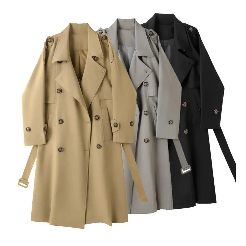 

SuperAen Korean Design Trench Coat Spring Autumn 2024 New Niche Casual Trench Coat