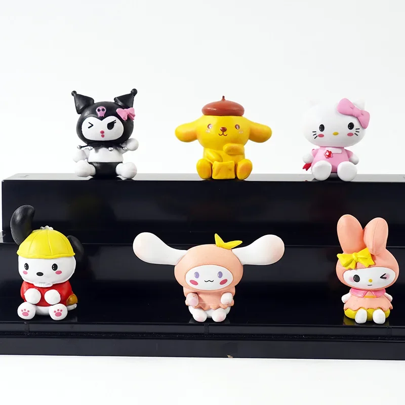 6pcs 4th Generation Japanese Kurome Melody Doll Cartoon PVC Model Jade Dog Figure for friend gift
6pcs 4th Generation Japanese Kurome Melody Doll Cartoon PVC Model Jade Dog Figure for friend gift