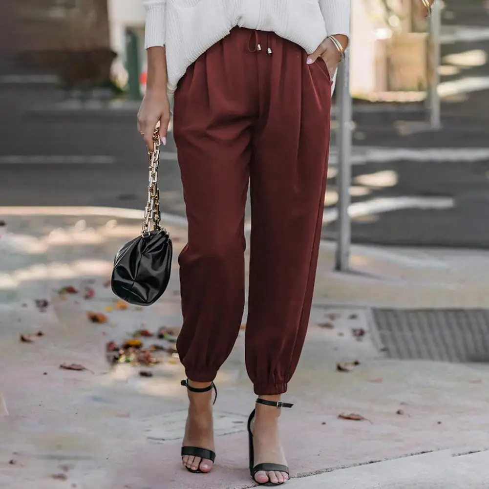 Casual Pants Soft Long Pants Lightweight Dressing Up Trendy Women Solid Color Loose Jogging Pants
Casual Pants Soft Long Pants Lightweight Dressing Up Trendy Women Solid Color Loose Jogging Pants