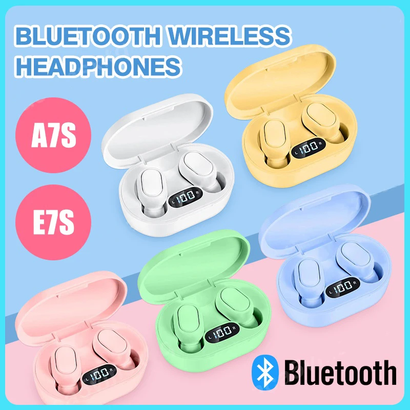 

Fast Delivery E7S TWS Wireless Earphone HiFi Bluetooth 5.0 Earbuds Sport Headset 9D Stereo Sound Headphone With Mic Noise Cancel