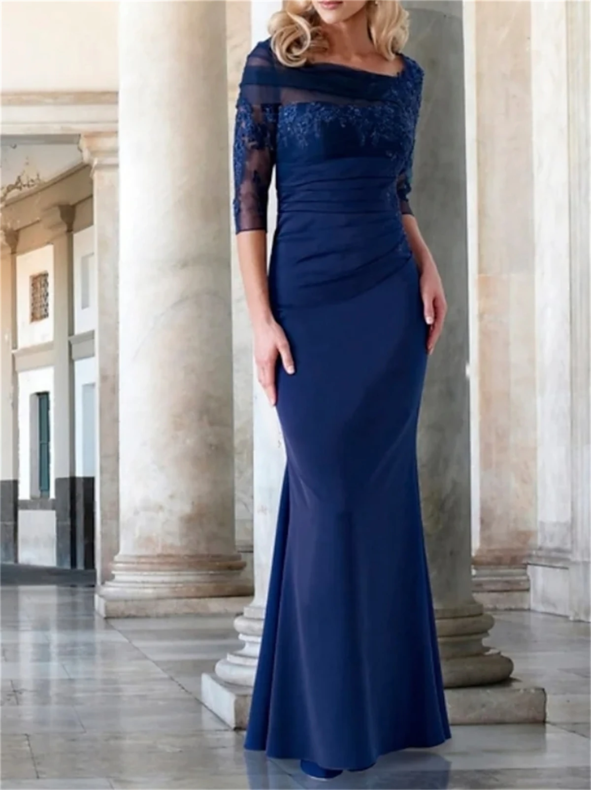 Navy Blue Tulle And Satin Lace Appliques Sheath Full-Length Vestidos De Fiesta Elegantes Para Mujer 2023 Dresses For Women 2023
Navy Blue Tulle And Satin Lace Appliques Sheath Full-Length Vestidos De Fiesta Elegantes Para Mujer 2023 Dresses For Women 2023