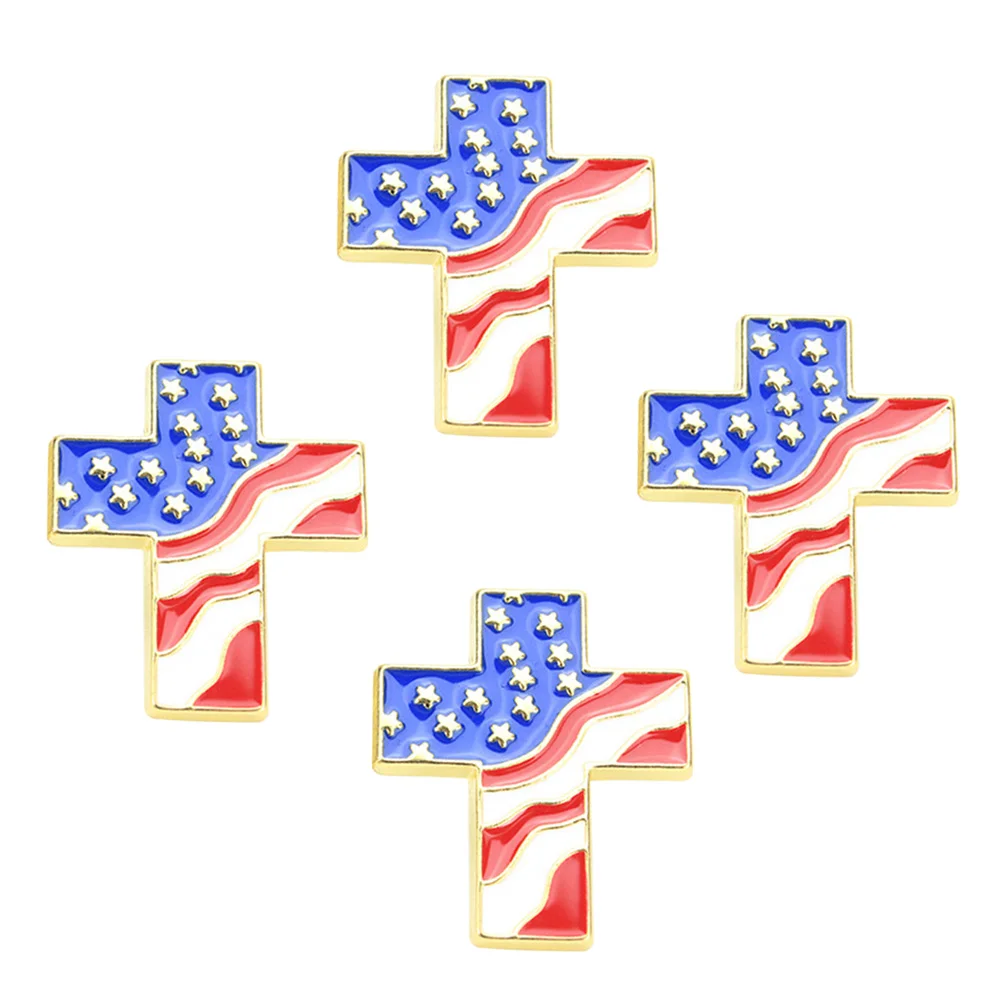 4 Pcs Cross Men and Women Flag Independence Day Brooch Pin American Badge Flags Lapel
4 Pcs Cross Men and Women Flag Independence Day Brooch Pin American Badge Flags Lapel