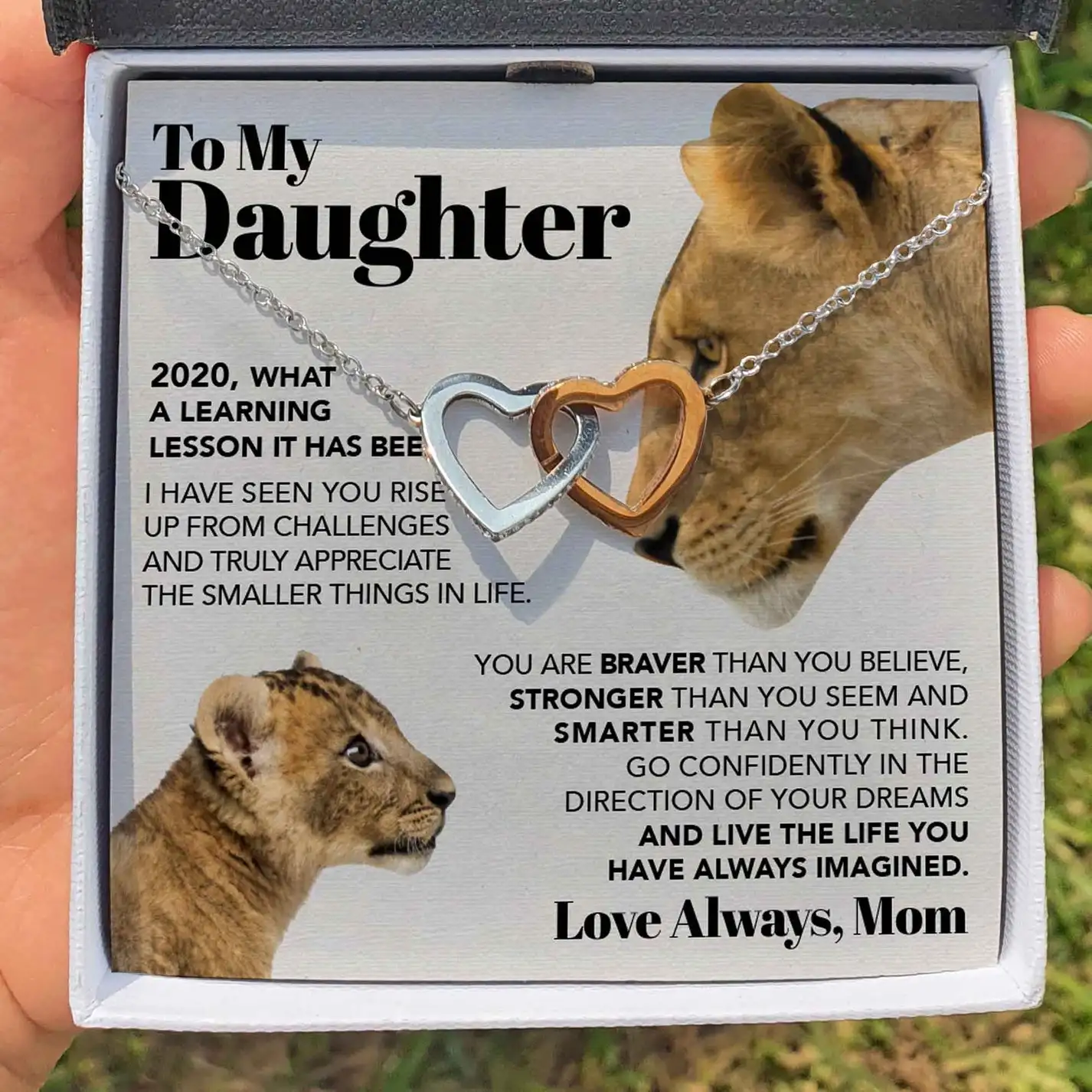 To My Daughter Gift From Mom New Women Necklaces Love Double Heart Pendant Necklace With Box for Birthday Dropshipping
To My Daughter Gift From Mom New Women Necklaces Love Double Heart Pendant Necklace With Box for Birthday Dropshipping