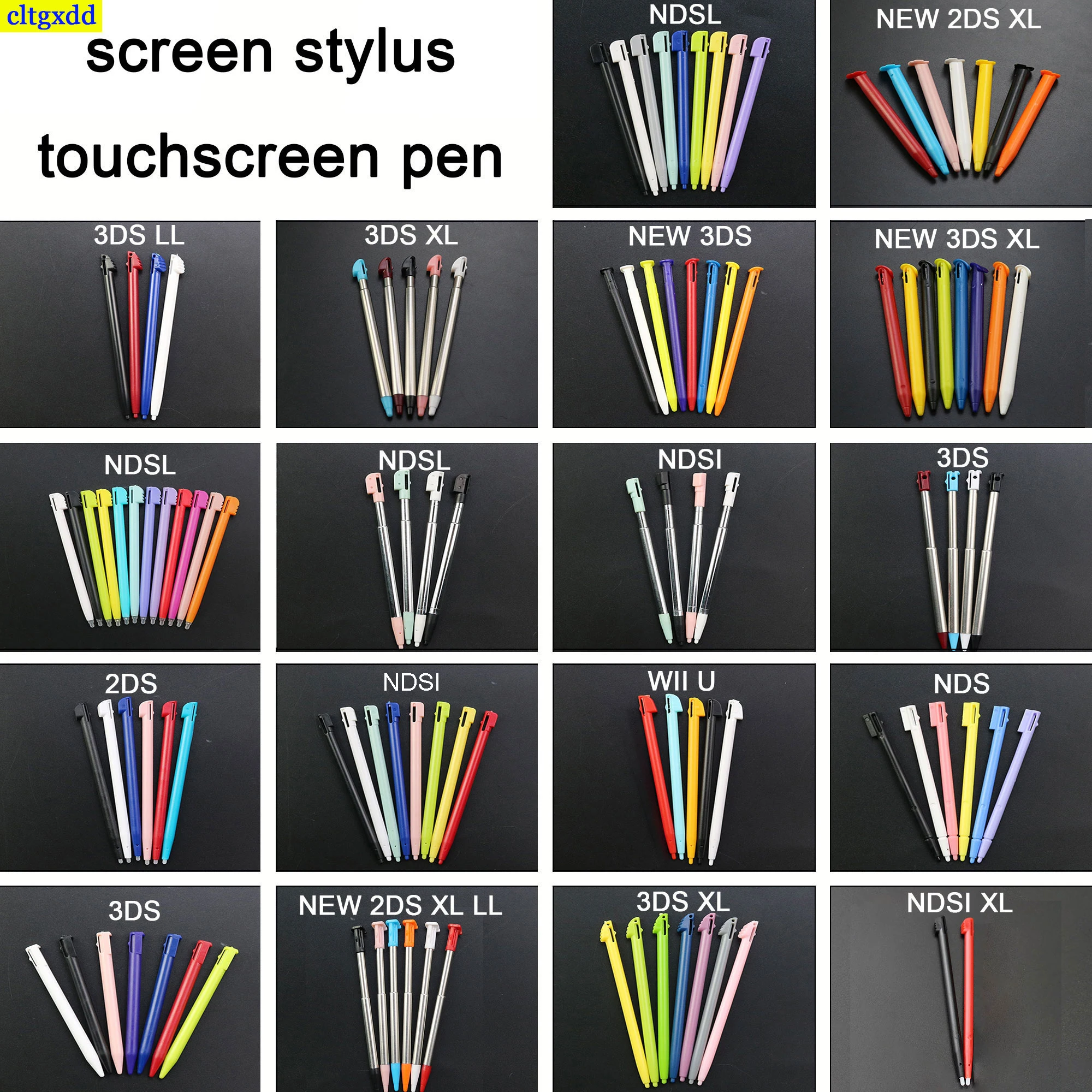 

1 Set Plastic Stylus for 2DS 3DS XL LL New 2DS XL New 3DS XL Wii Metal Retractable Stylus for DS Lite NDS NDSL NDSi XL