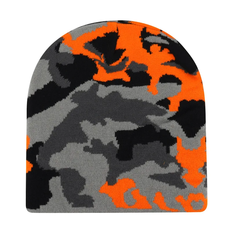 Camouflage Knitted Winter Beanie - Unisex Windproof Hat 9 Sff3fb39055d8422cb3eec18b78221e05c