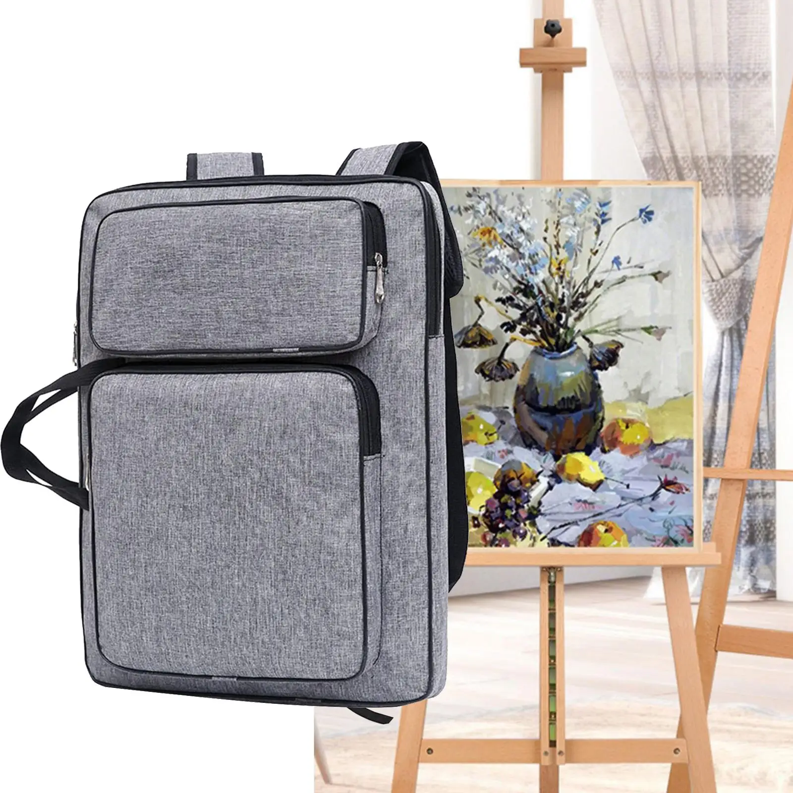 

Multifunctional Artist Portfolio Backpack Carry Shoulder Bag Drawing Board Tools Bags Travel Case for Drawing Sketching Painting