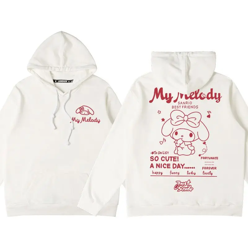 Sanrio Lady`s Hoodie Kawaii Mymelody Cinnamonroll Kuromi Pochacco Thick Type Top Autumn and Winter Sweet and Lovely Clothes
Sanrio Lady`s Hoodie Kawaii Mymelody Cinnamonroll Kuromi Pochacco Thick Type Top Autumn and Winter Sweet and Lovely Clothes