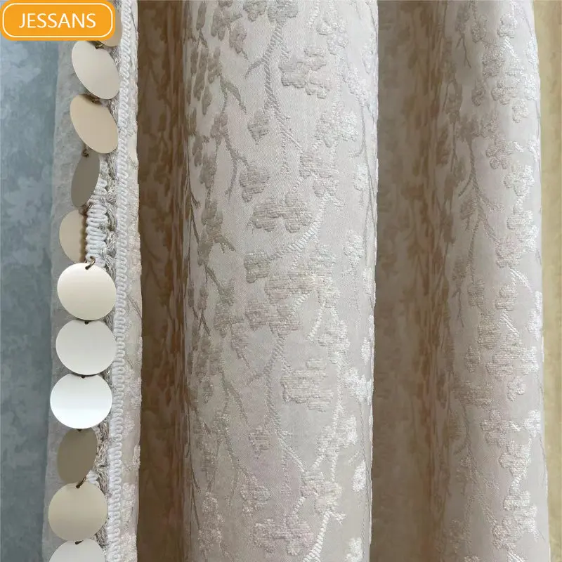 New Off-White Chenille Double Sided Jacquard Bedroom Living Room Partition Curtain Curtains for Living dining room bedroom
New Off-White Chenille Double Sided Jacquard Bedroom Living Room Partition Curtain Curtains for Living dining room bedroom