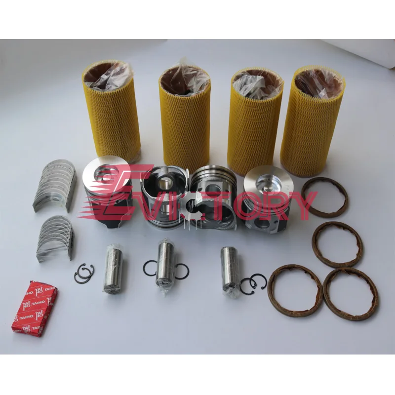 

For YANMAR 4TNV94L 4TNV94 rebuild overhaul kit piston ring cylinder liner gasket bearing + connecting rod + valve guide