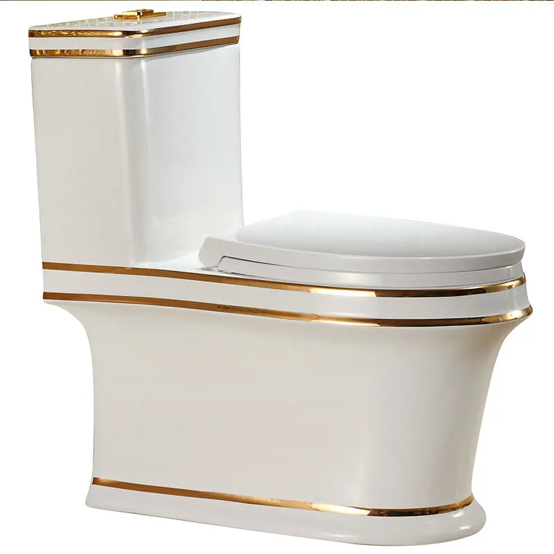 

Deluxe Nordic Golden Toilet Water Saving, Odor Prevention, and Silent Water Pumping European Super Swirl