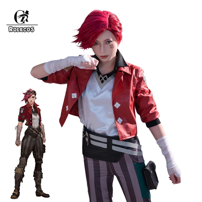 ROLECOS Game LOL Vi Cosplay Costume Women Combat LOL Cosplay Costume Halloween Full Set Top Pants Red Coat
ROLECOS Game LOL Vi Cosplay Costume Women Combat LOL Cosplay Costume Halloween Full Set Top Pants Red Coat