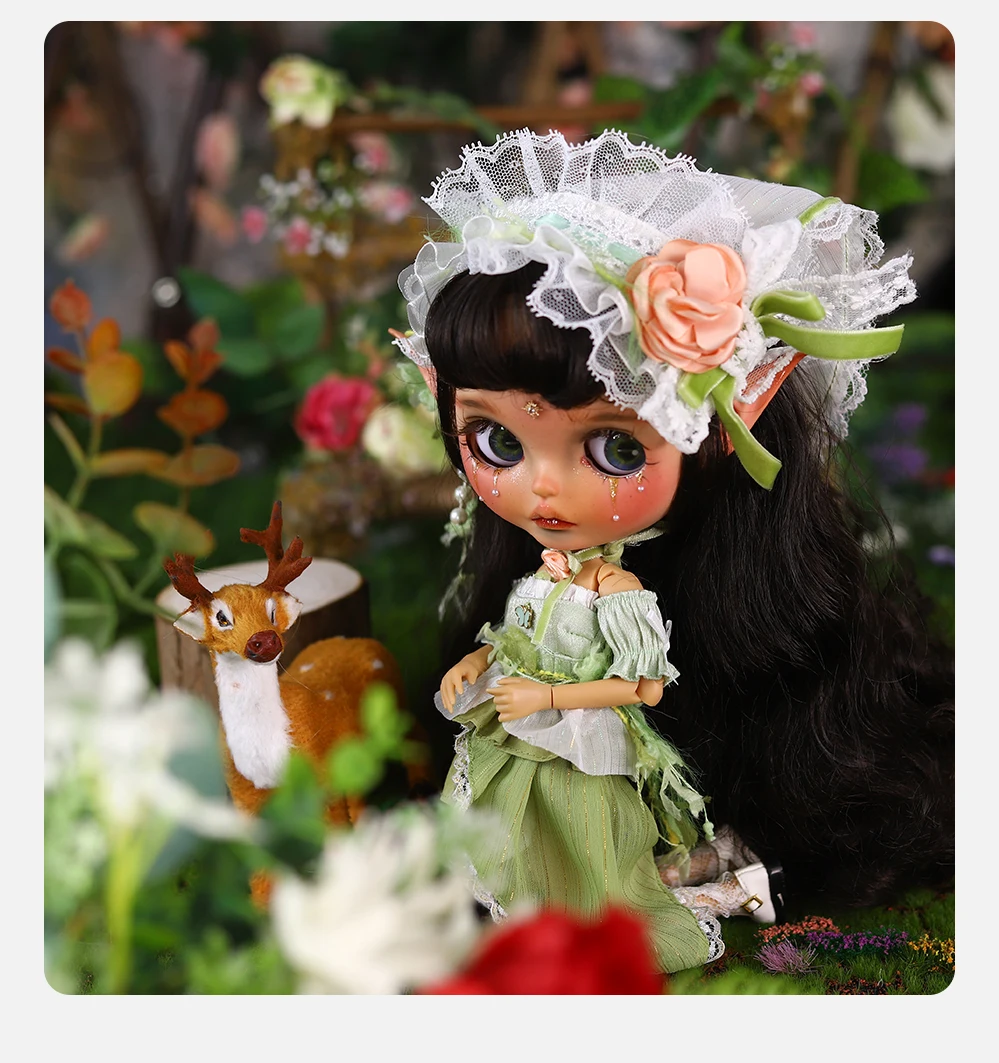 Kennedy – Premium Custom Neo Blythe Doll with Brown Hair, Tan Skin & Matte Cute Face 6 Kennedy – Premium Custom Neo Blythe Doll with Brown Hair, Tan Skin & Matte Cute Face 6